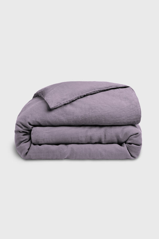 Linen duvet cover in Dusty Lavender
