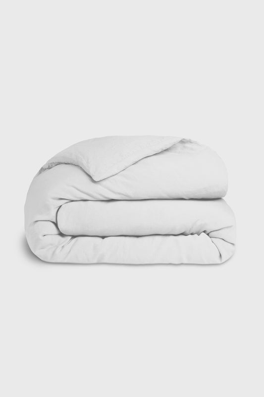 Linen duvet cover in White