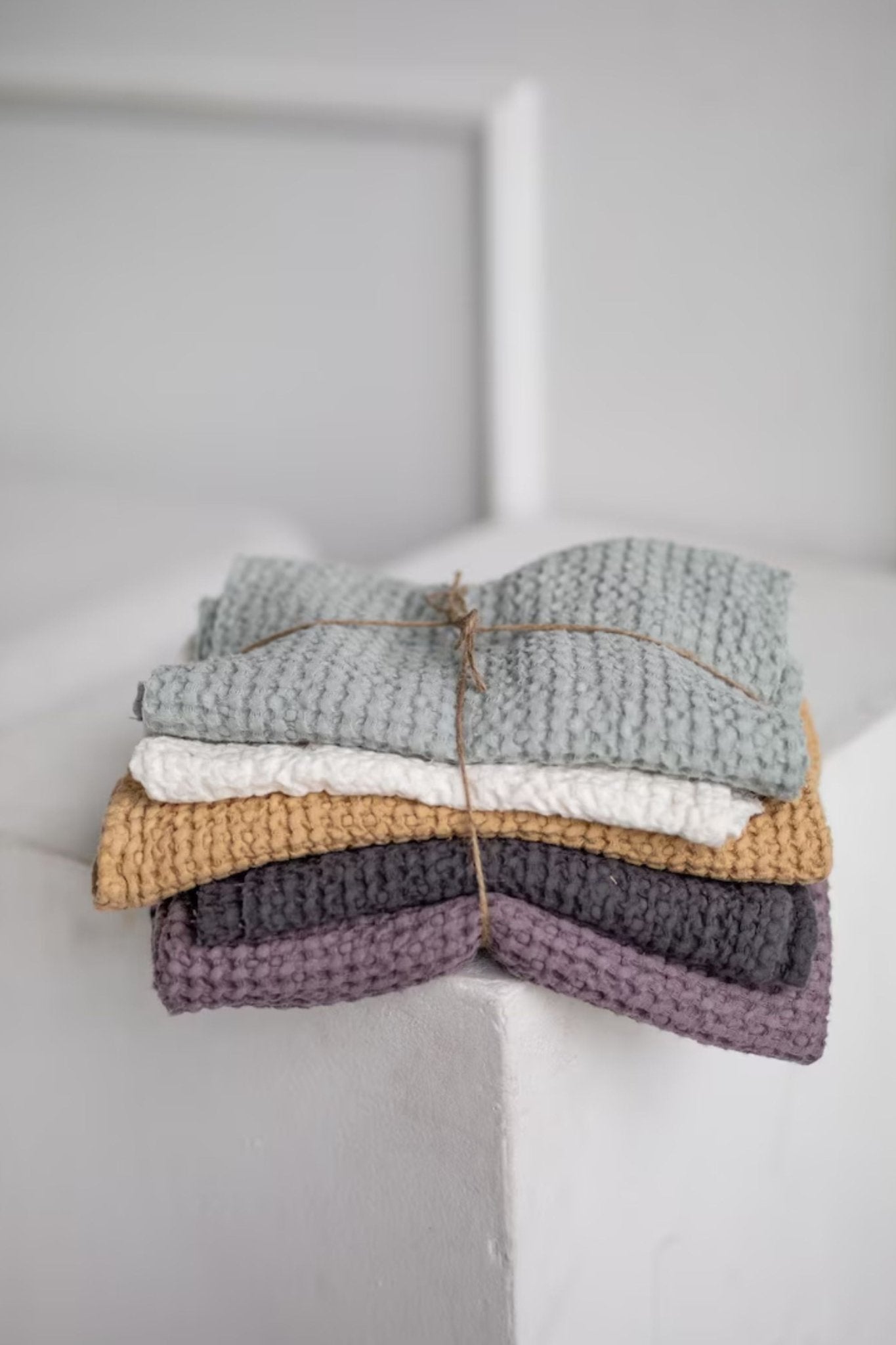 Waffle linen scraps bundle - Linanden