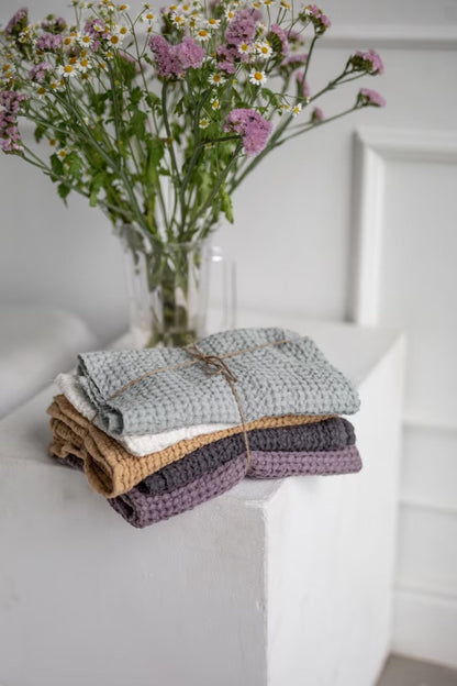 Waffle linen scraps bundle - Linanden