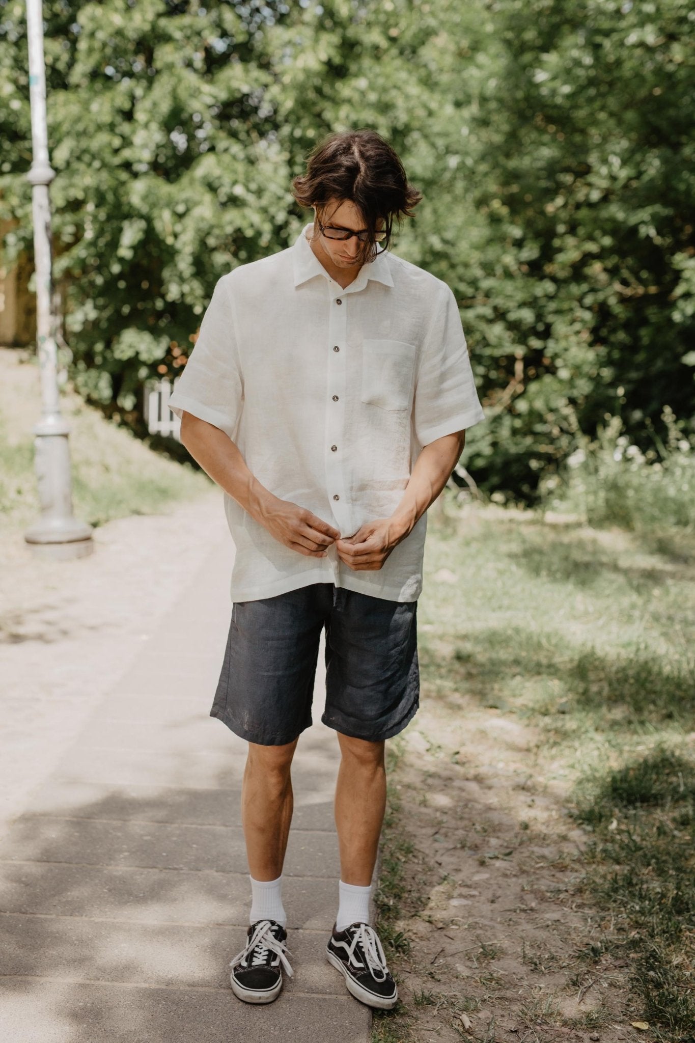 Classic linen shorts HERMES - Linanden