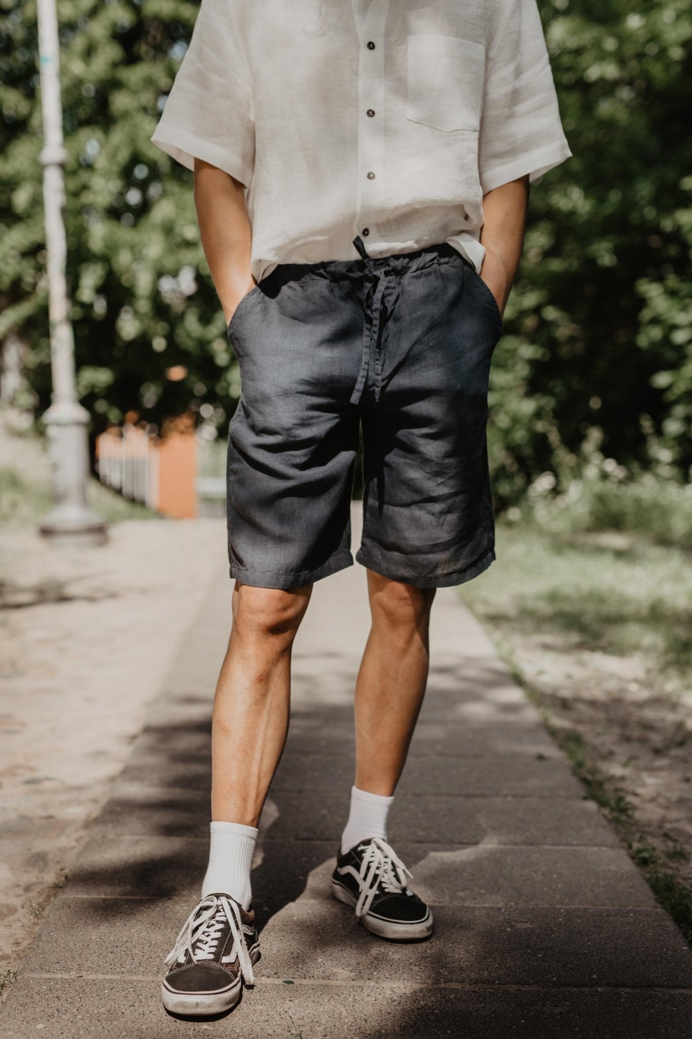 Classic linen shorts HERMES - Linanden