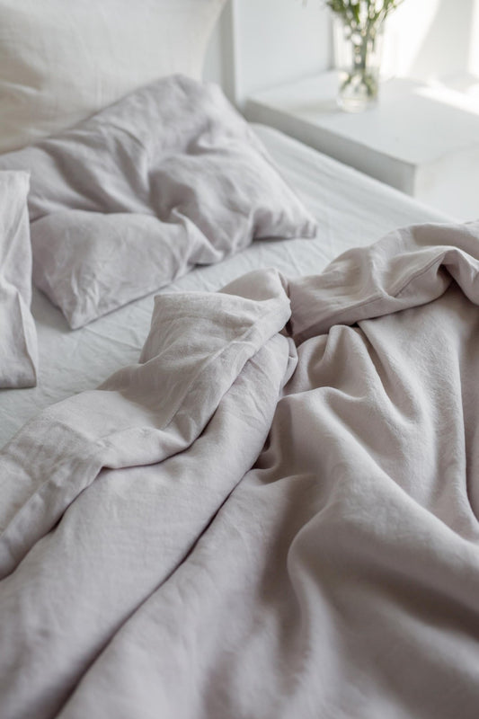 Linen bedding set in Cream - Linanden
