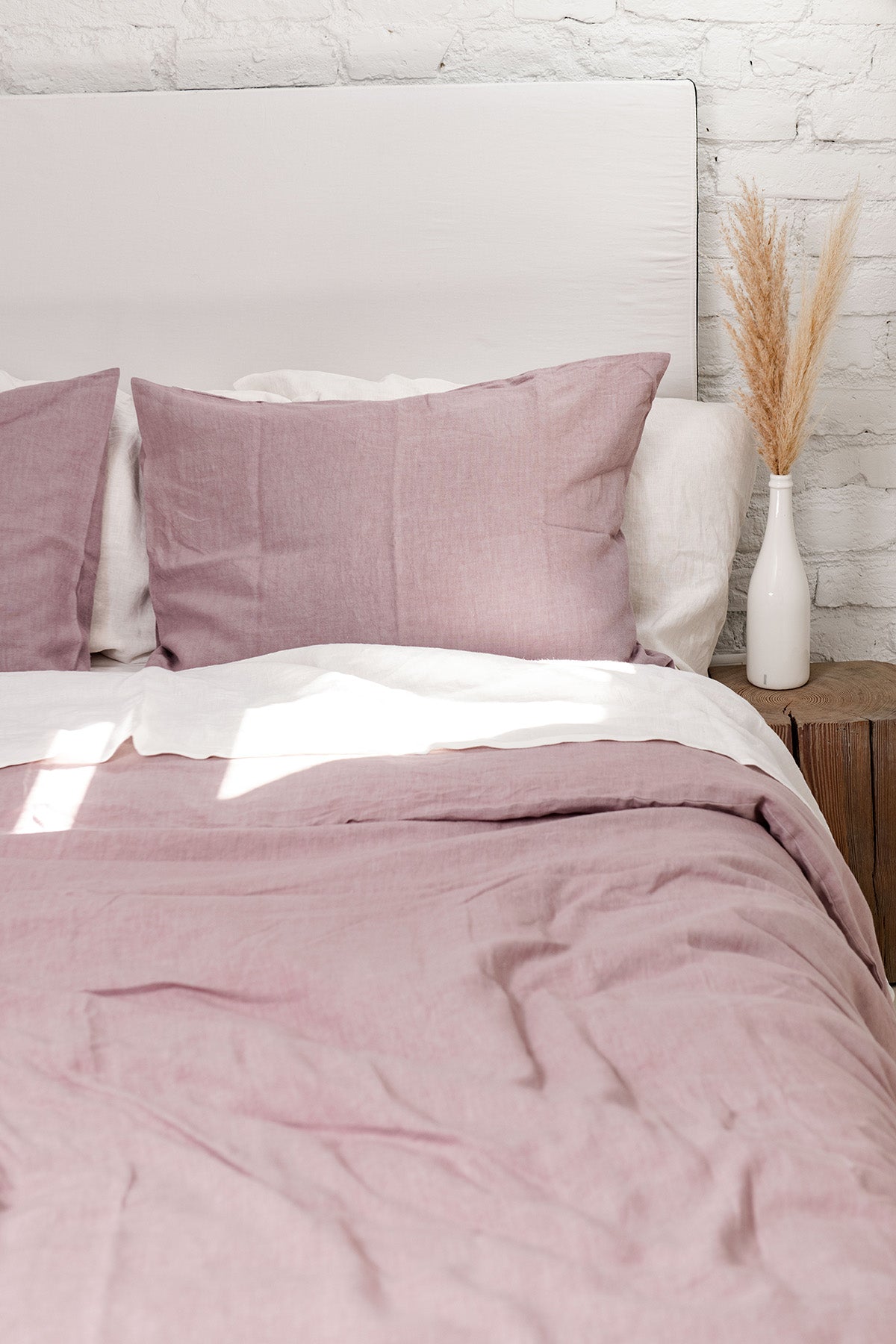 Linen bedding set in Dusty Rose - Linanden