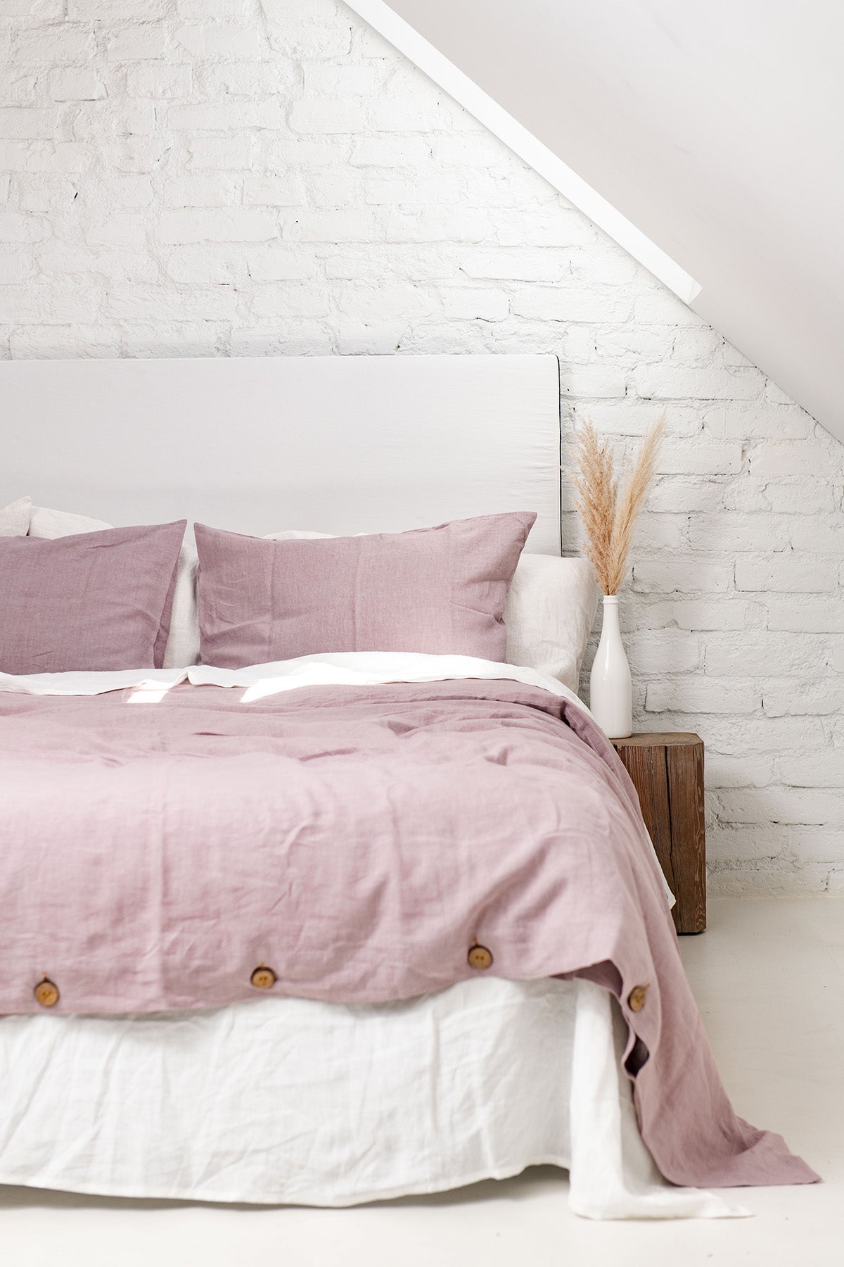 Linen bedding set in Dusty Rose - Linanden