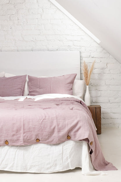 Linen bedding set in Dusty Rose - Linanden