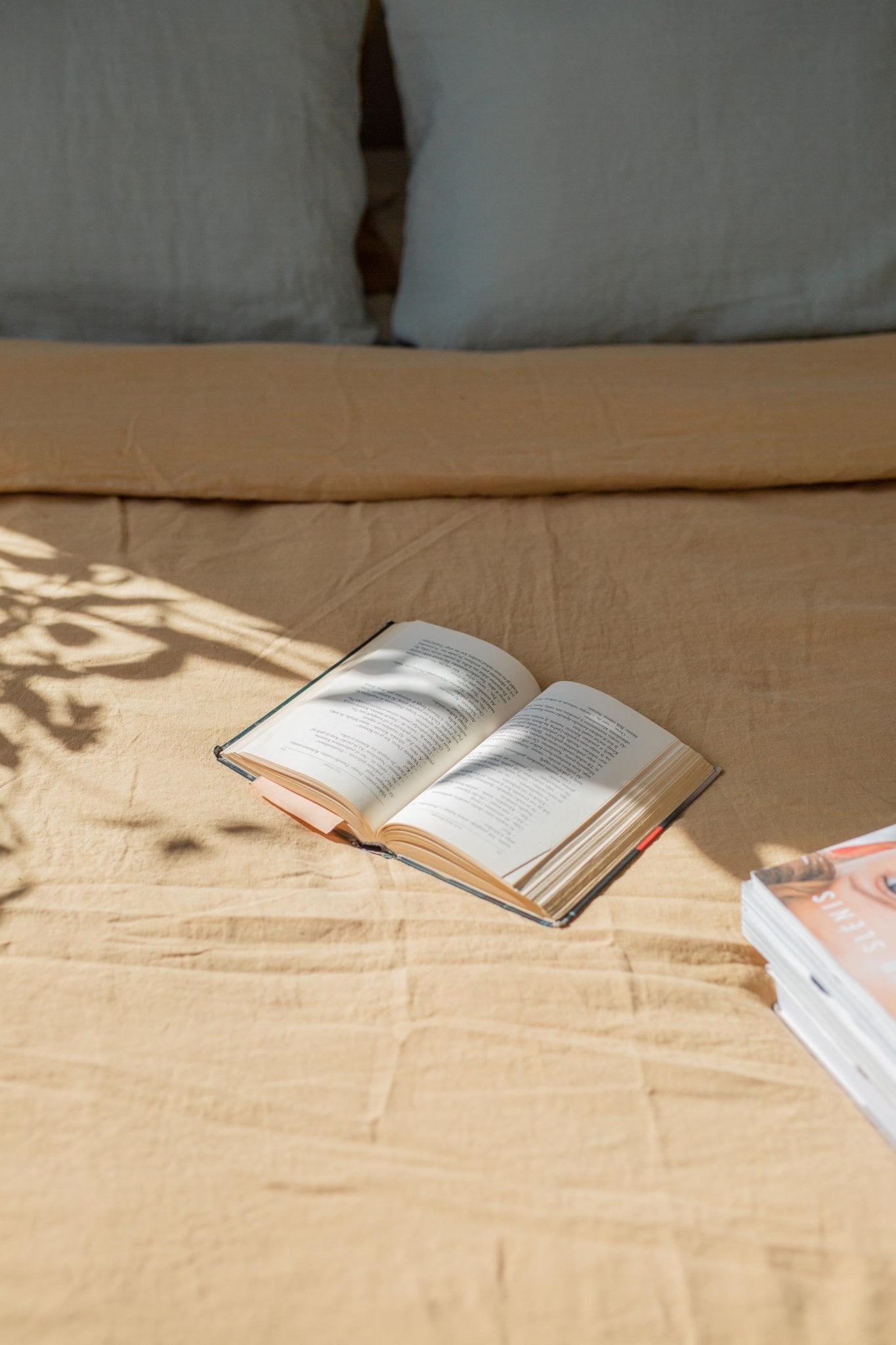 Linen bedding set in Mustard - Linanden