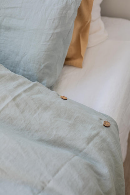 Linen bedding set in Sage Green - Linanden