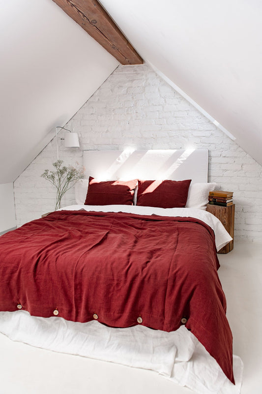 Linen bedding set in Terracotta - Linanden