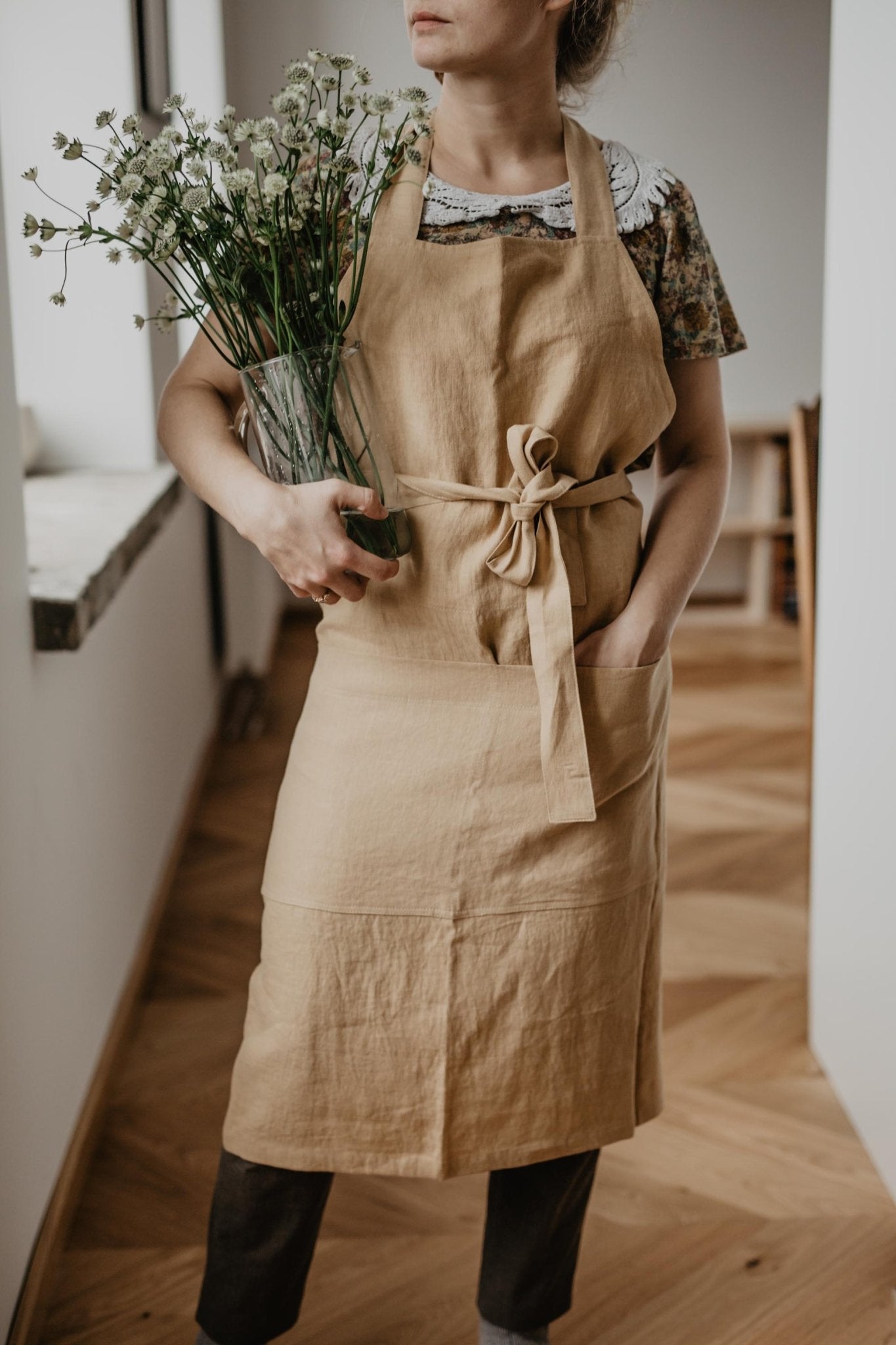 Linen bib apron - Linanden