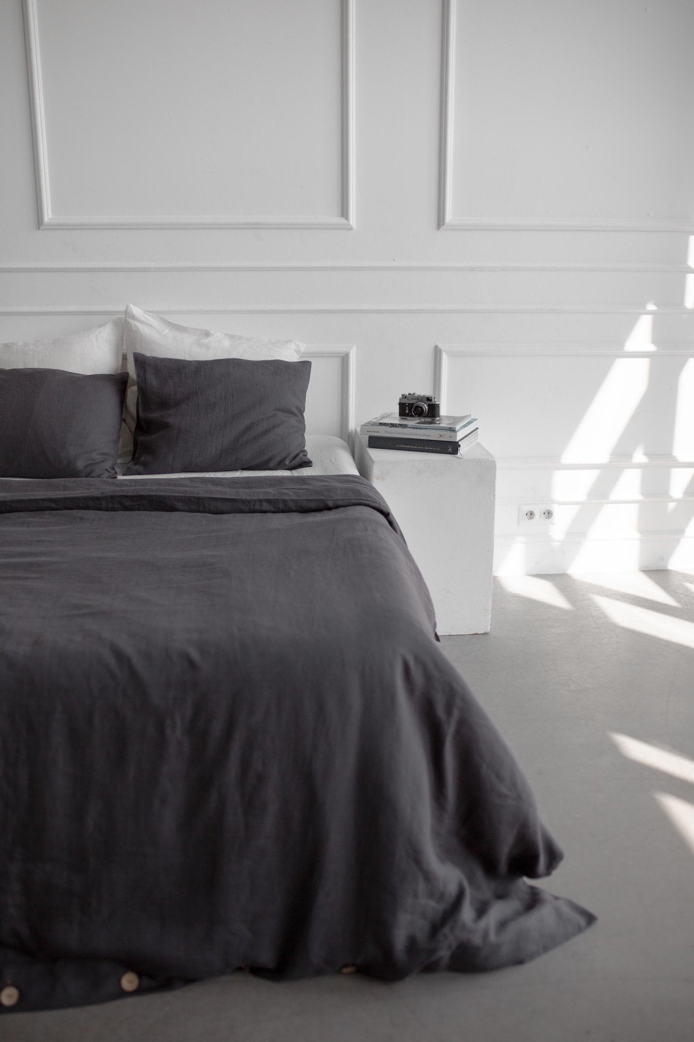 Linen duvet cover in Charcoal - Linanden