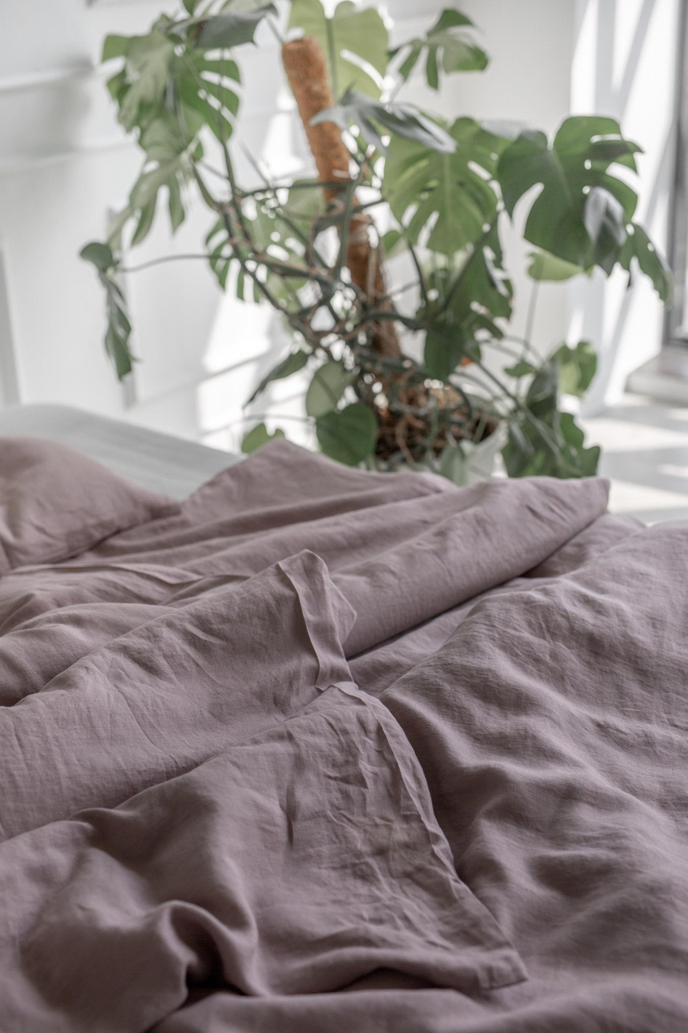 Linen duvet cover in Rosy Brown - Linanden