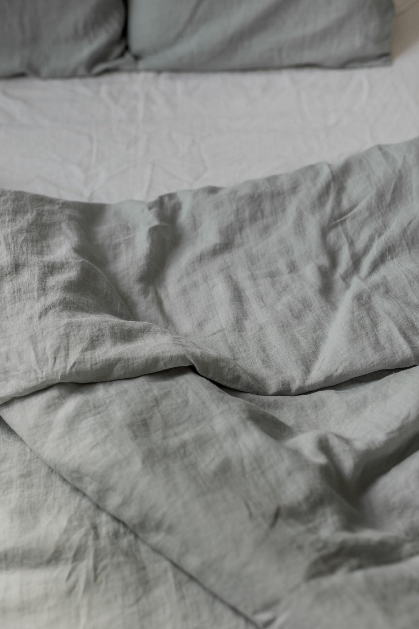 Linen duvet cover in Sage Green - Linanden