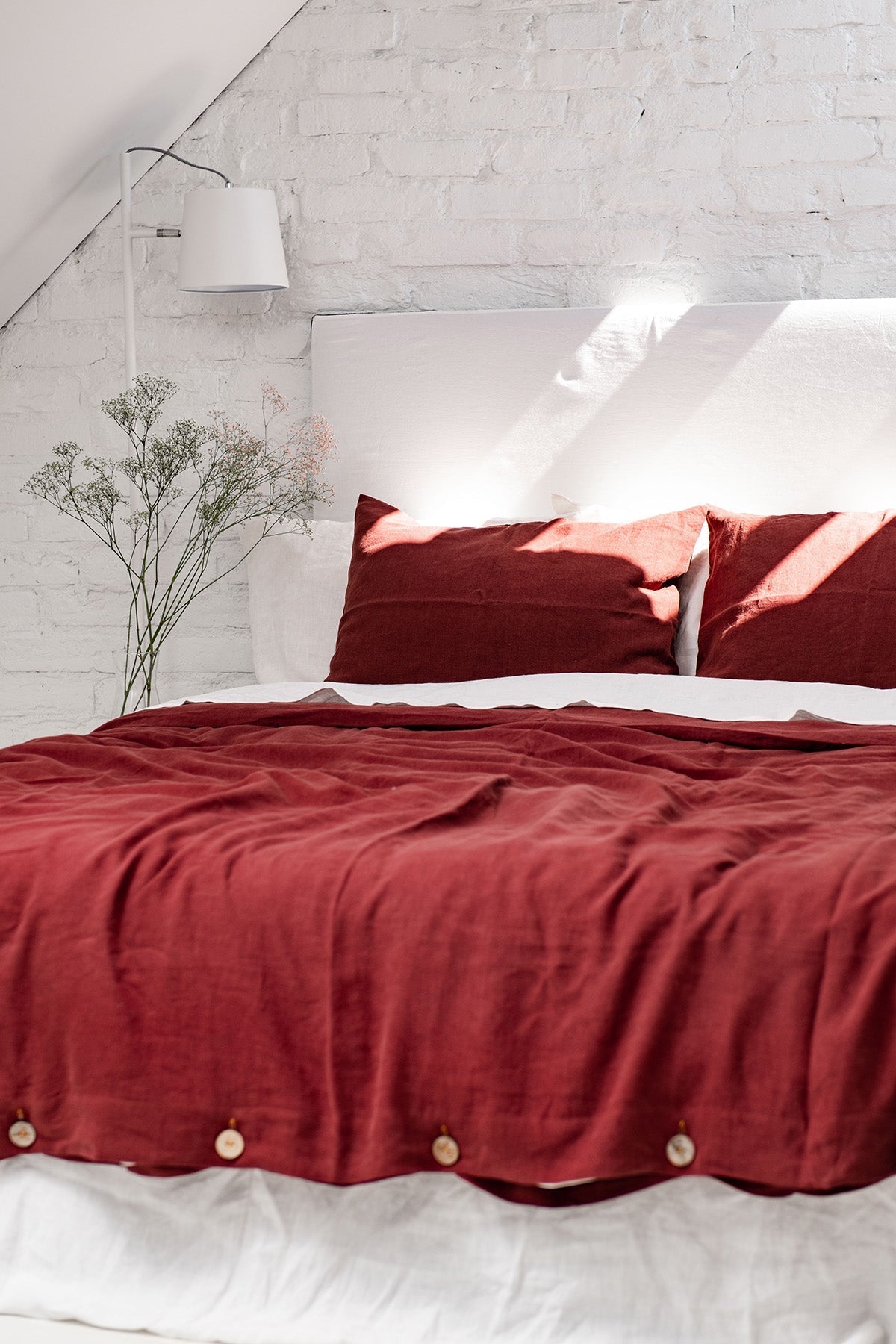 Linen duvet cover in Terracotta - Linanden