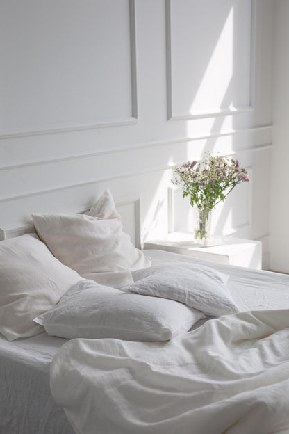 Linen duvet cover in White - Linanden