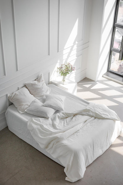 Linen duvet cover in White - Linanden