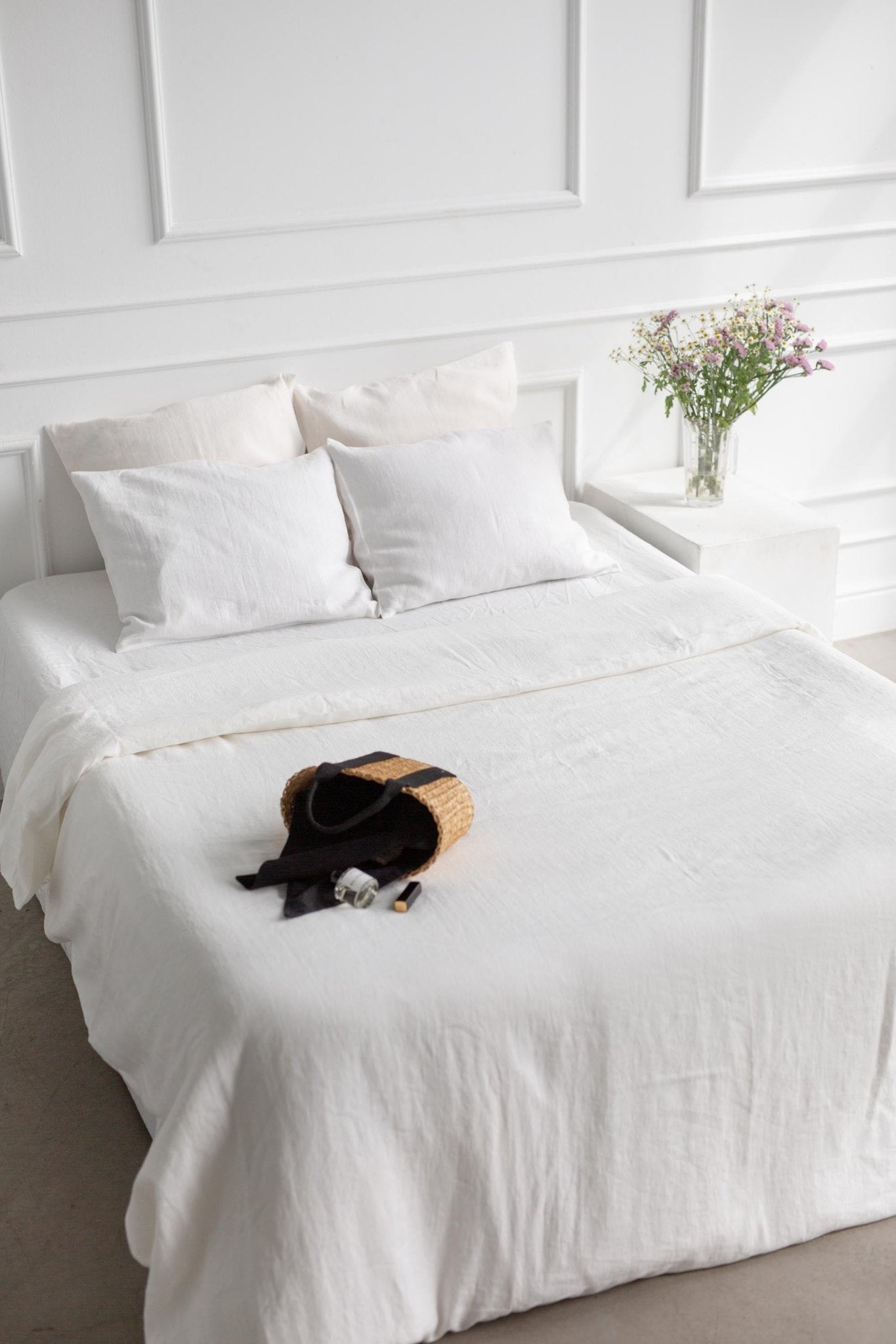 Linen duvet cover in White - Linanden