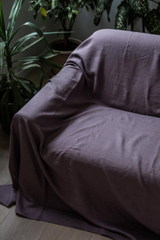Linen flat sheet in Dusty Lavender - Linanden