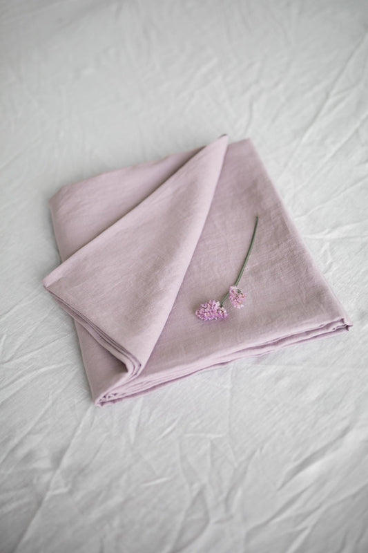 Linen flat sheet in Dusty Rose - Linanden