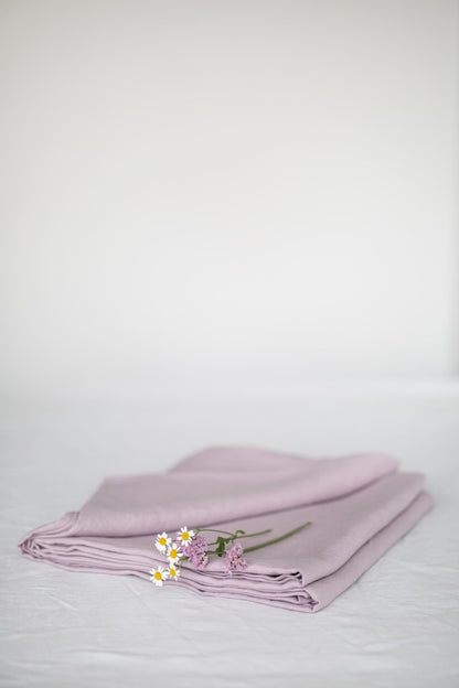 Linen flat sheet in Dusty Rose - Linanden