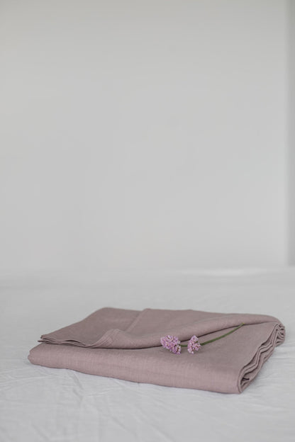 Linen flat sheet in Rosy Brown - Linanden