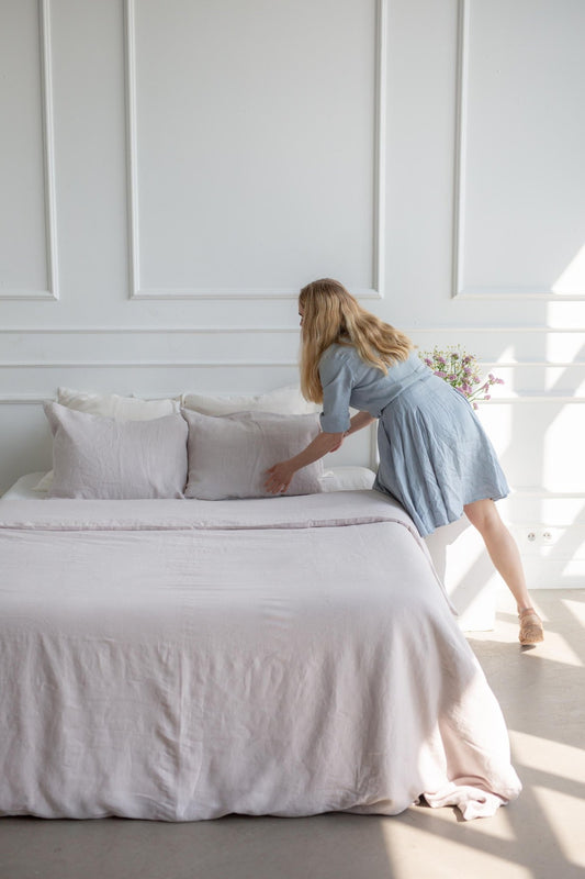 Linen pillowcase in Cream - Linanden