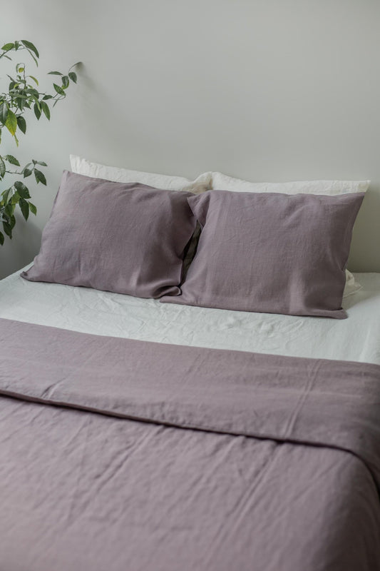 Linen pillowcase in Dusty Lavender - Linanden