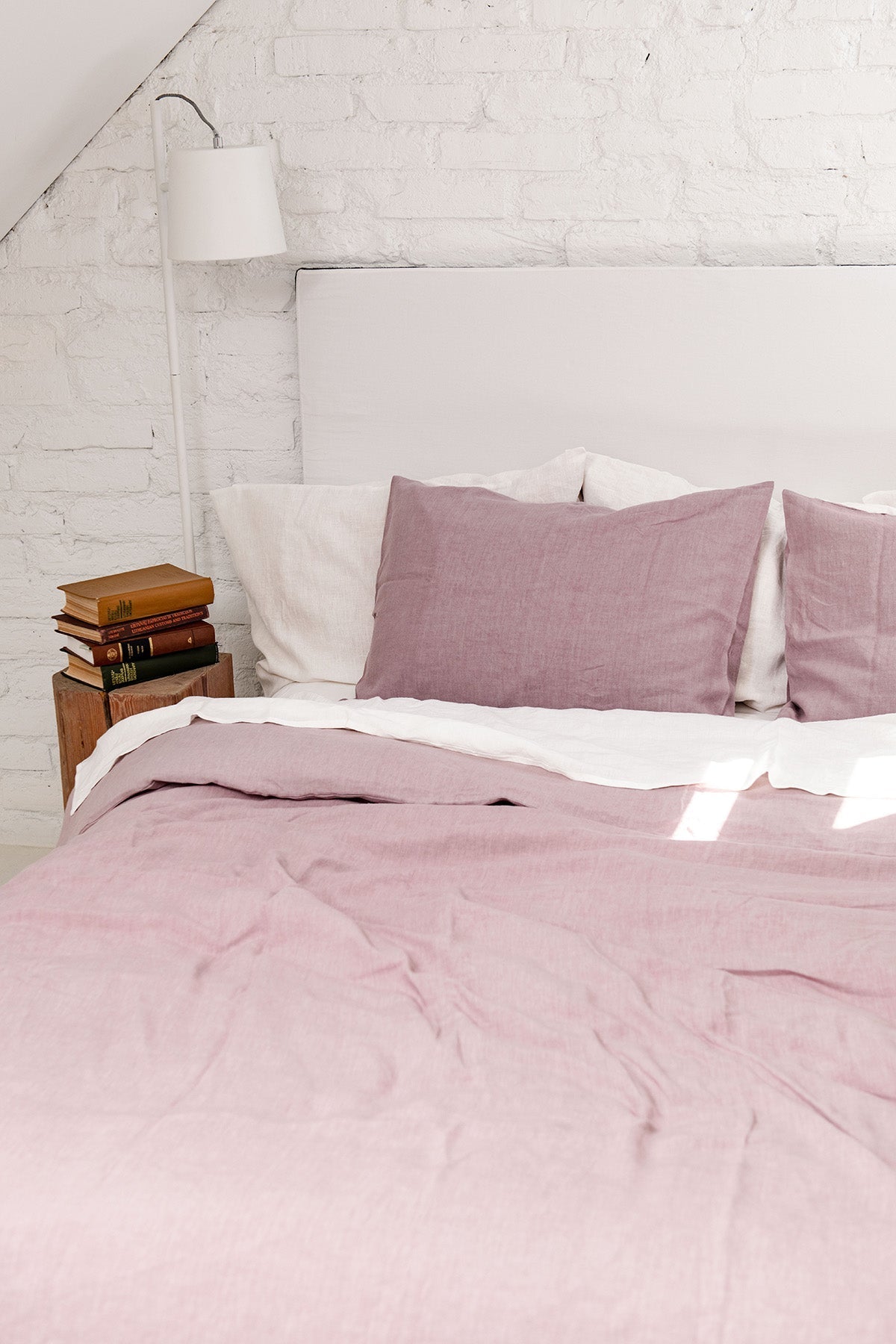 Linen pillowcase in Dusty Rose - Linanden