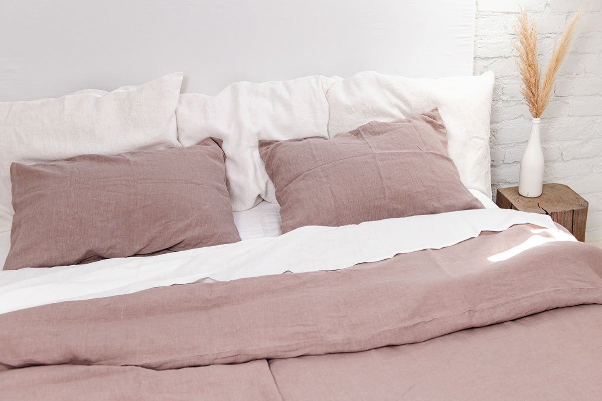 Linen pillowcase in Rosy Brown - Linanden