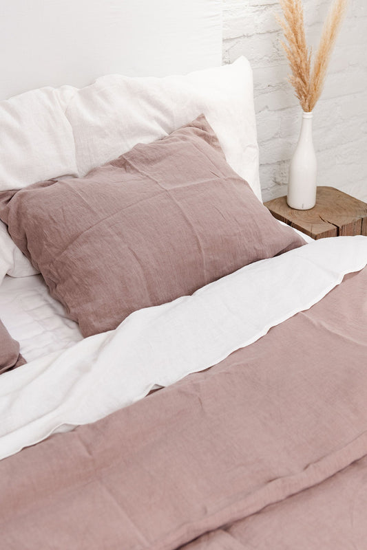 Linen pillowcase in Rosy Brown - Linanden