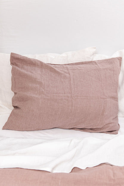 Linen pillowcase in Rosy Brown - Linanden