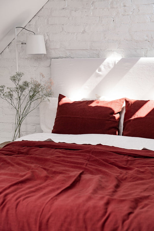 Linen pillowcase in Terracotta - Linanden