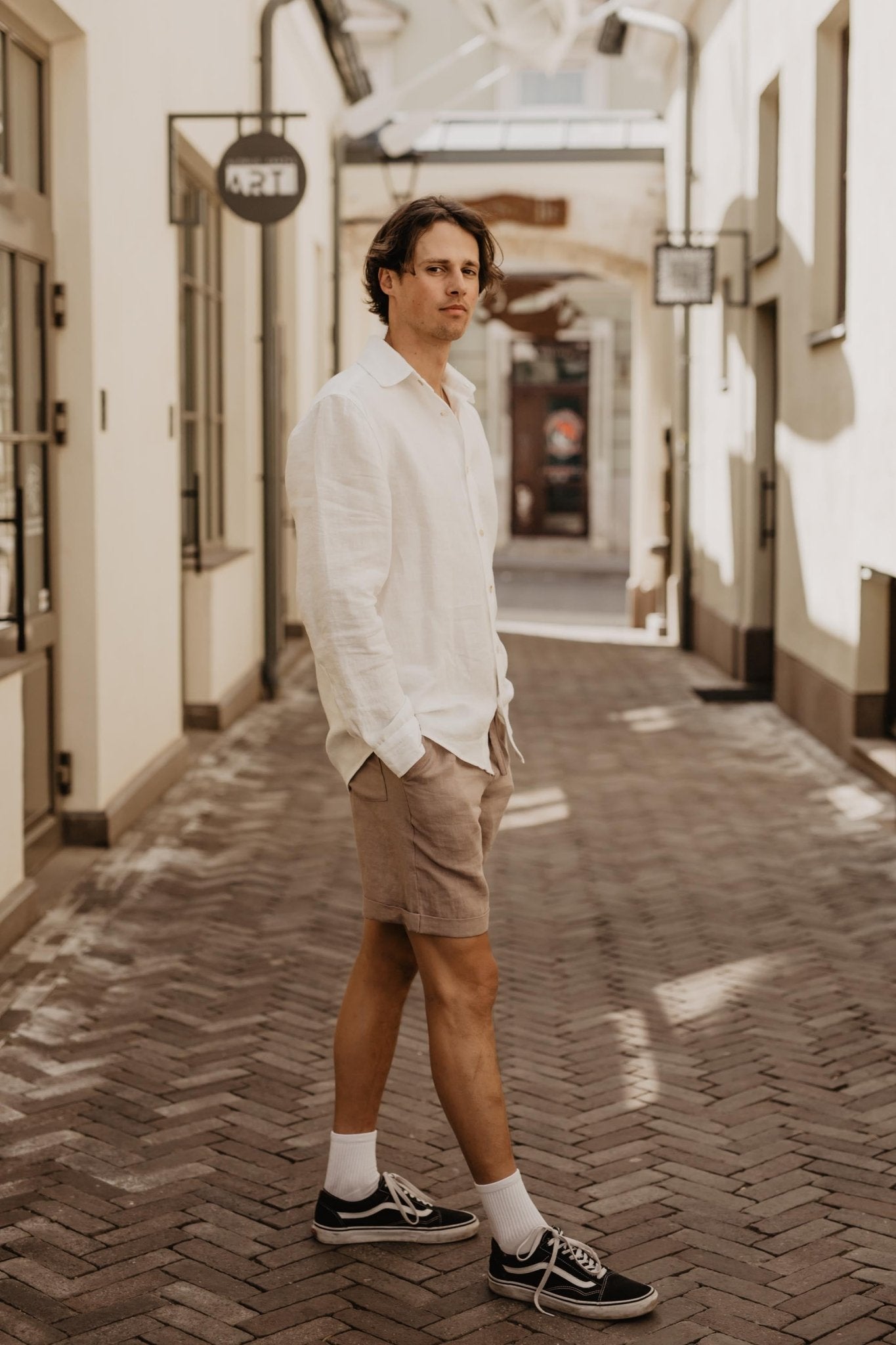 Linen shorts ARES - Linanden