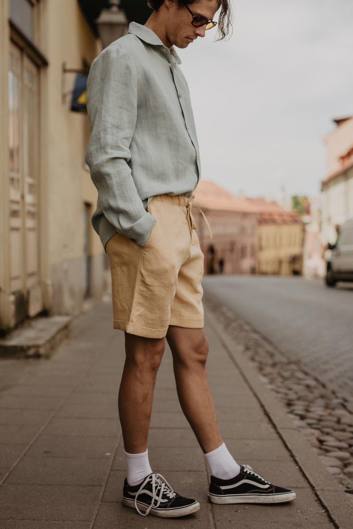 Linen shorts ARES - Linanden