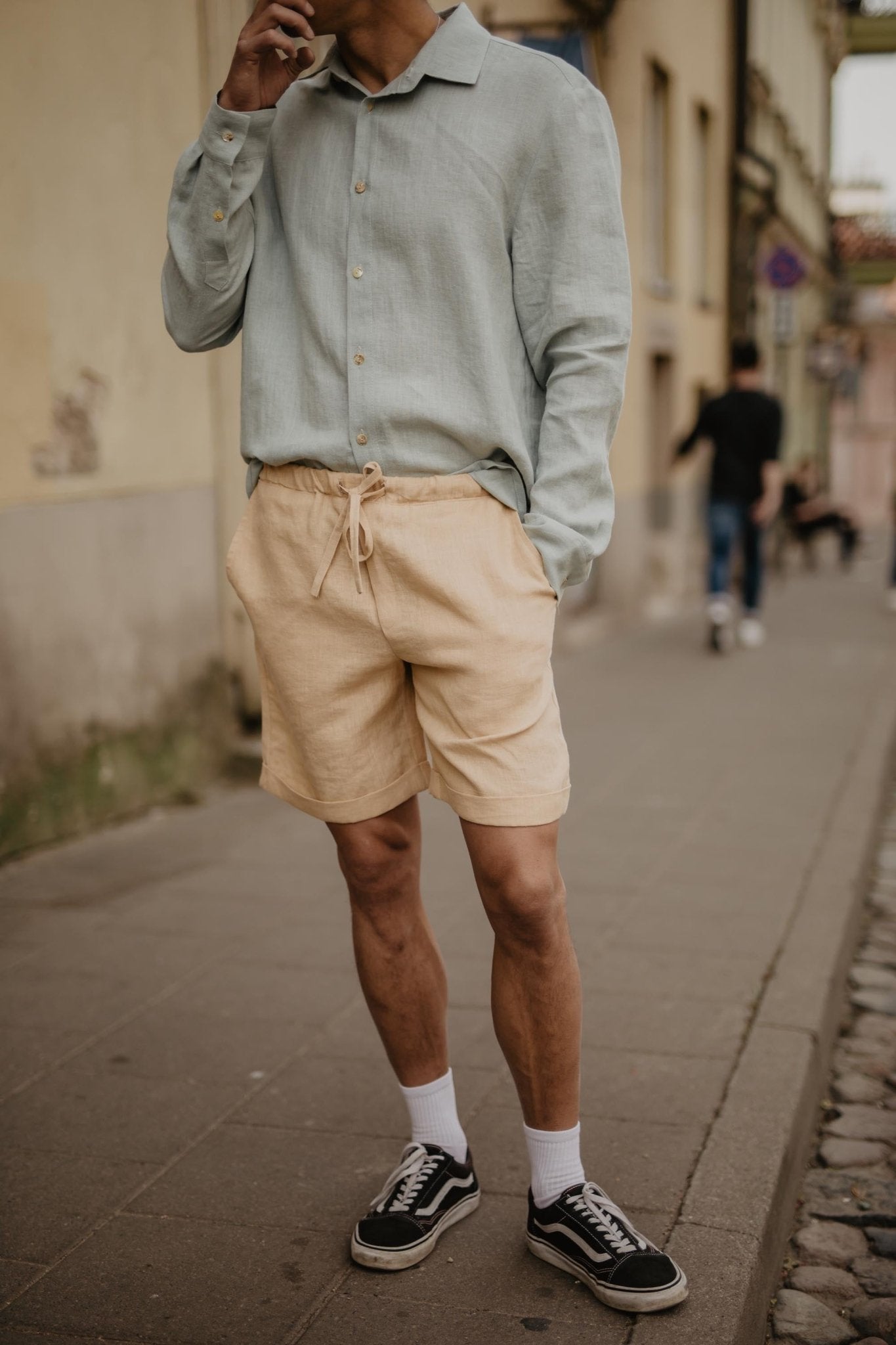 Linen shorts ARES - Linanden