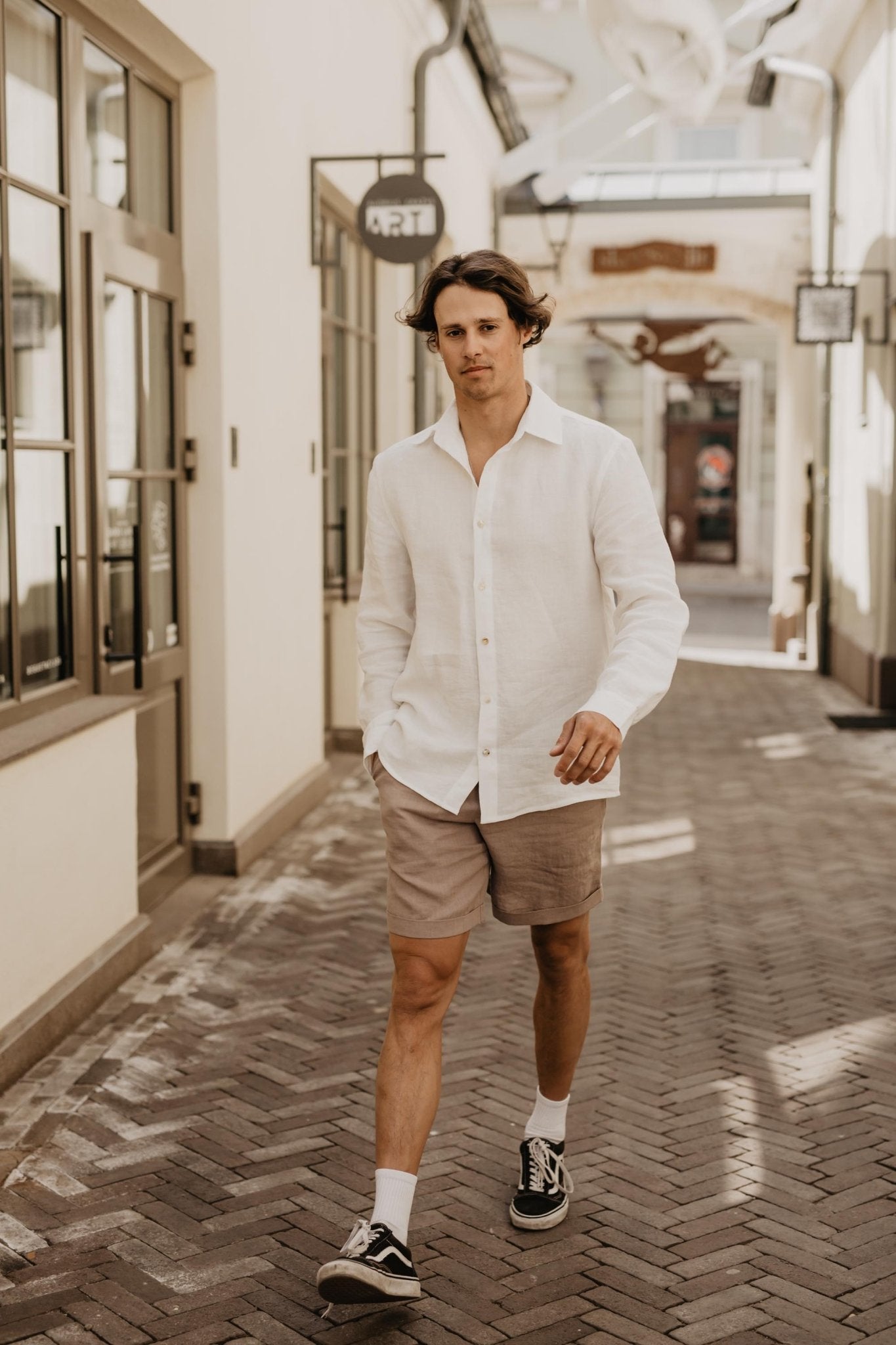 Linen shorts ARES - Linanden