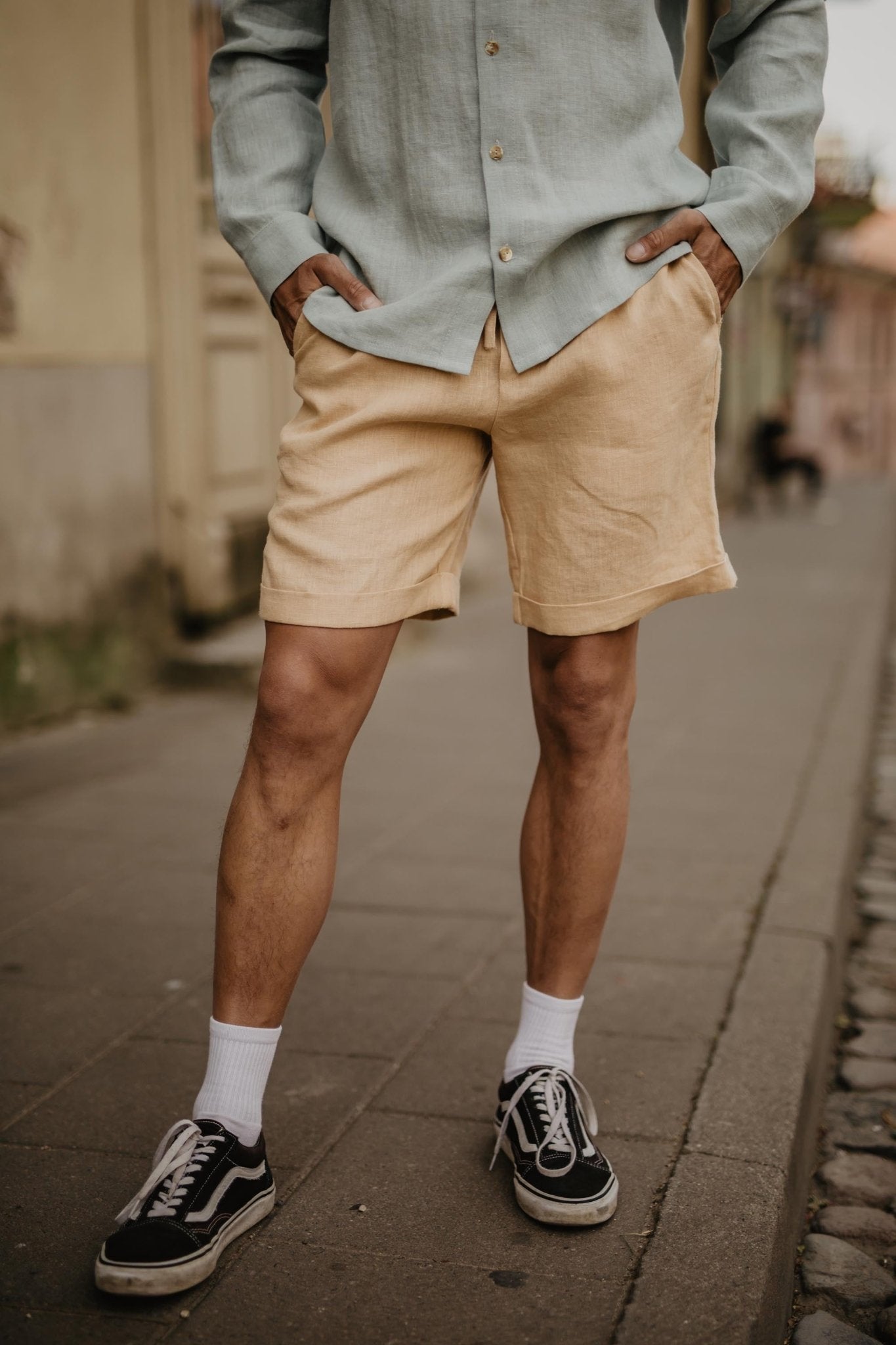 Linen shorts ARES - Linanden