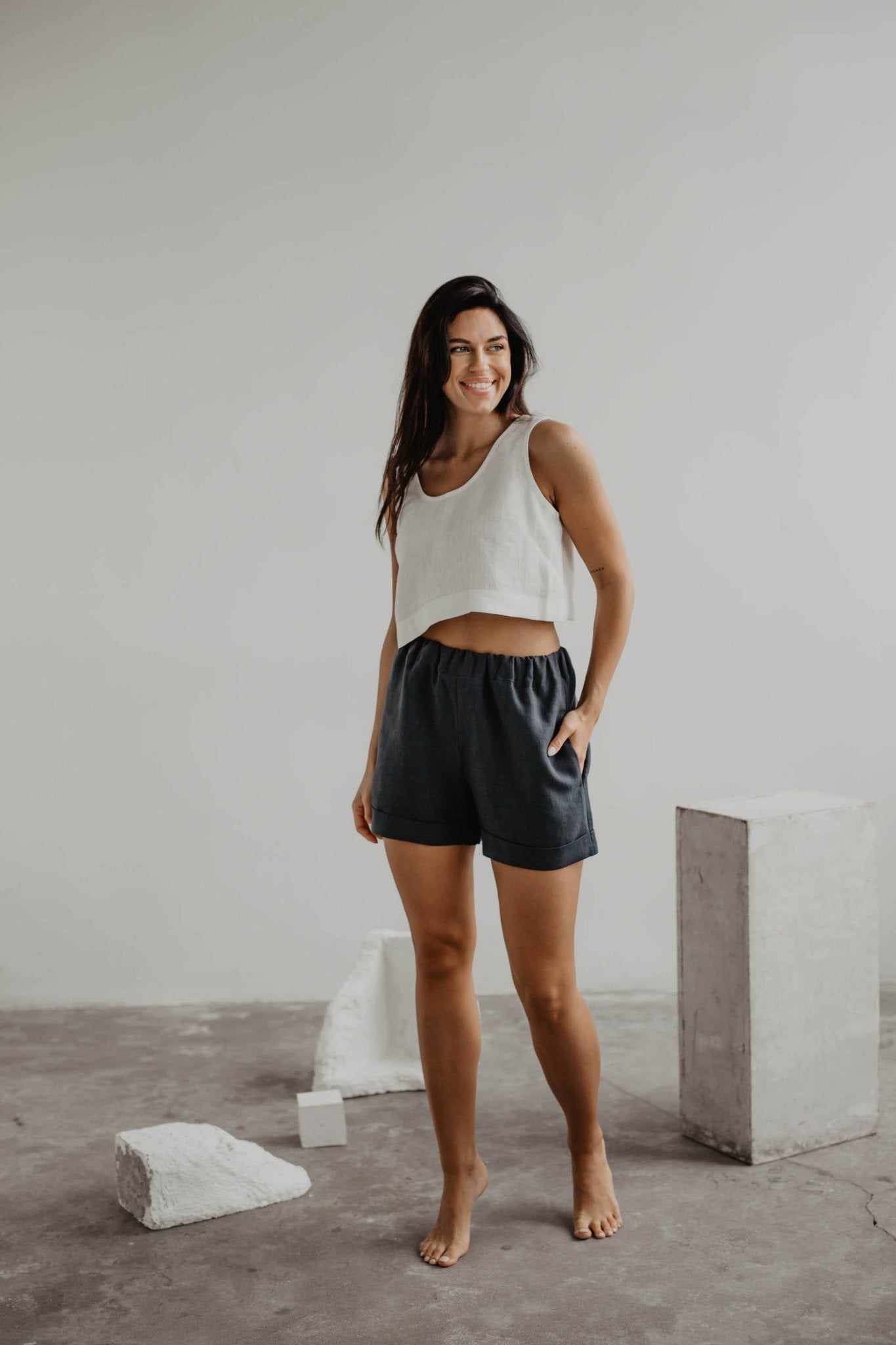 Linen shorts MIA - Linanden