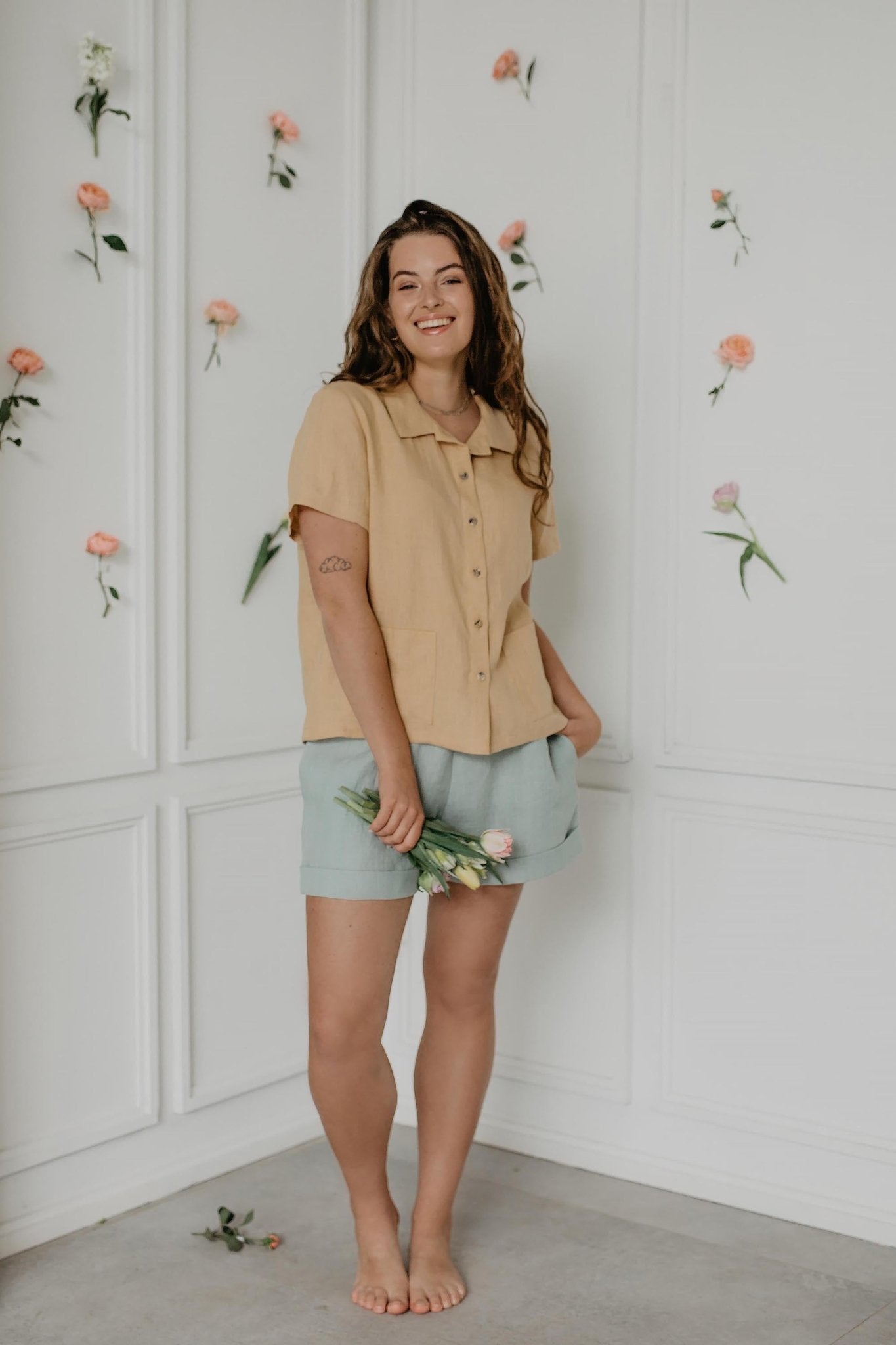 Linen shorts MIA - Linanden