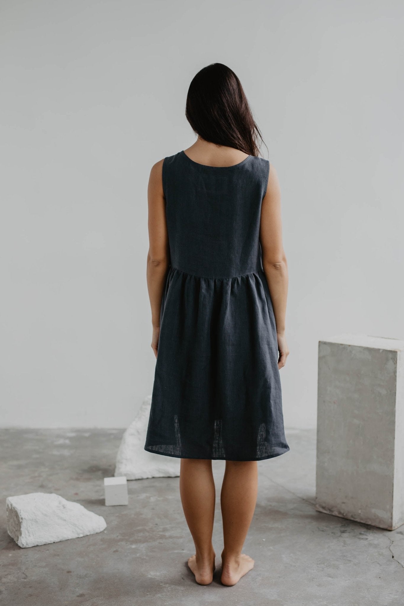 Linen sleeveless summer dress HAZEL - Linanden