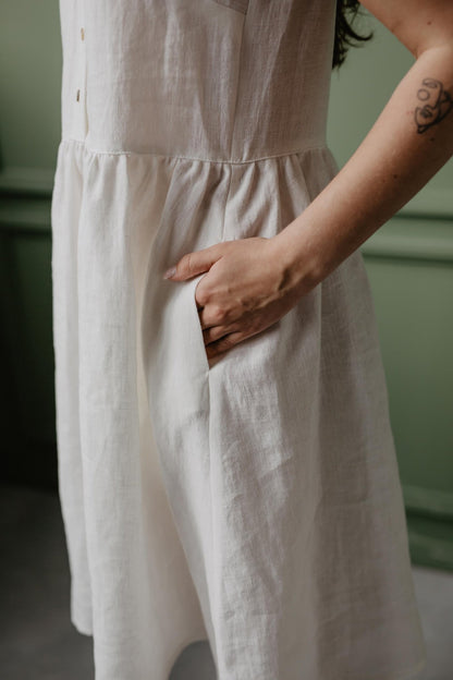 Linen sleeveless summer dress HAZEL - Linanden