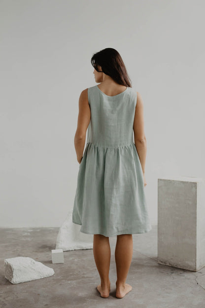 Linen sleeveless summer dress HAZEL - Linanden