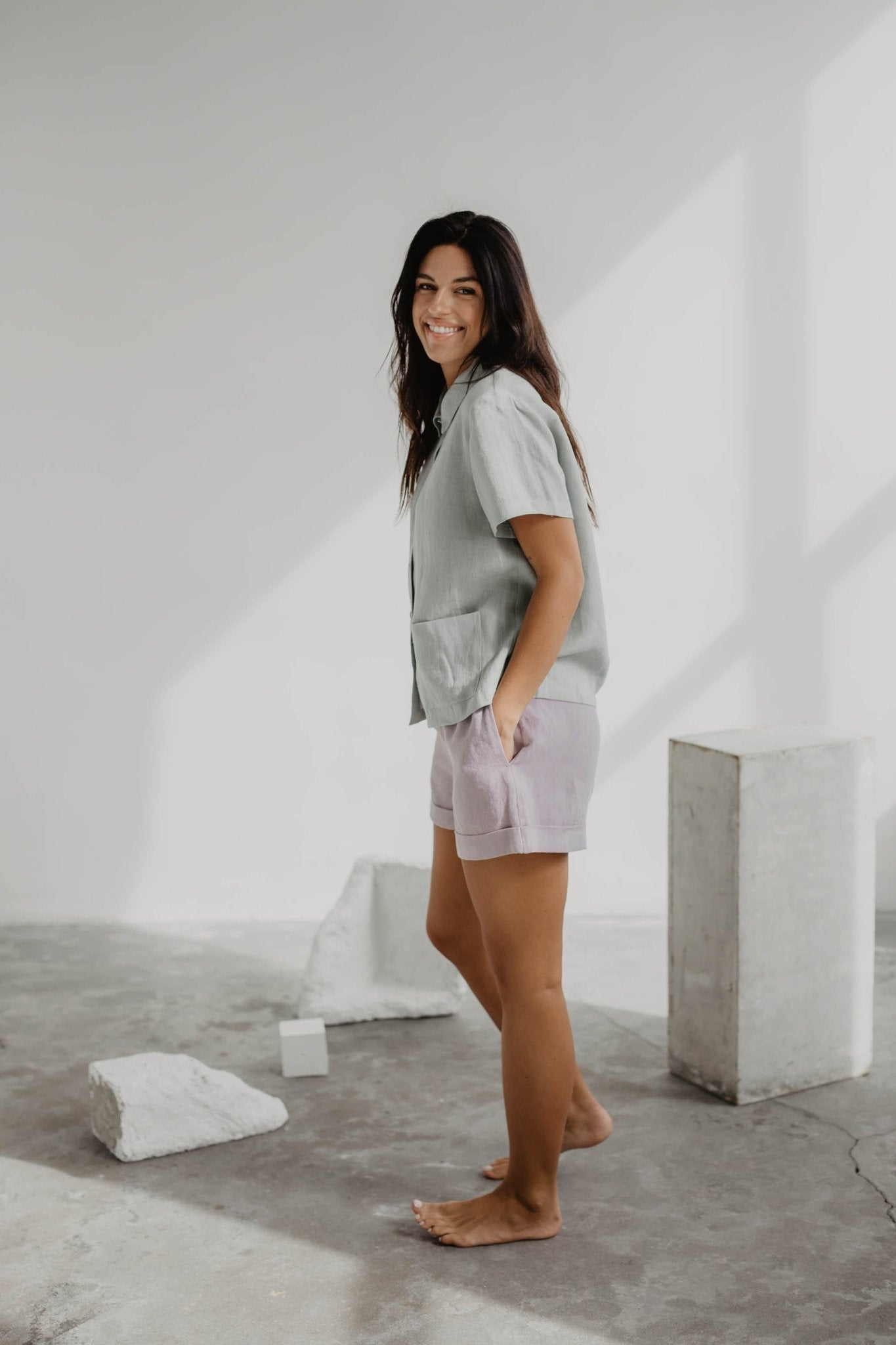 Linen summer shirt SCARLETT - Linanden