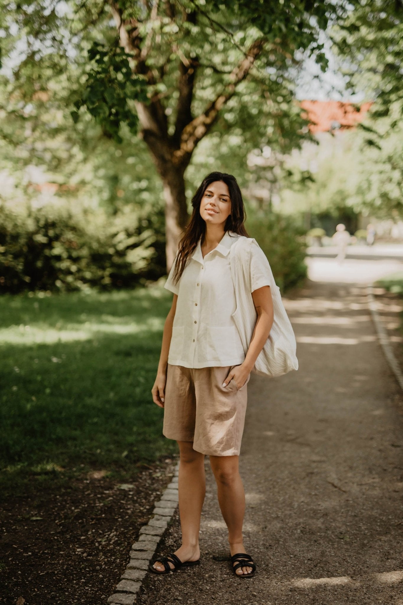 Linen summer shirt SCARLETT - Linanden