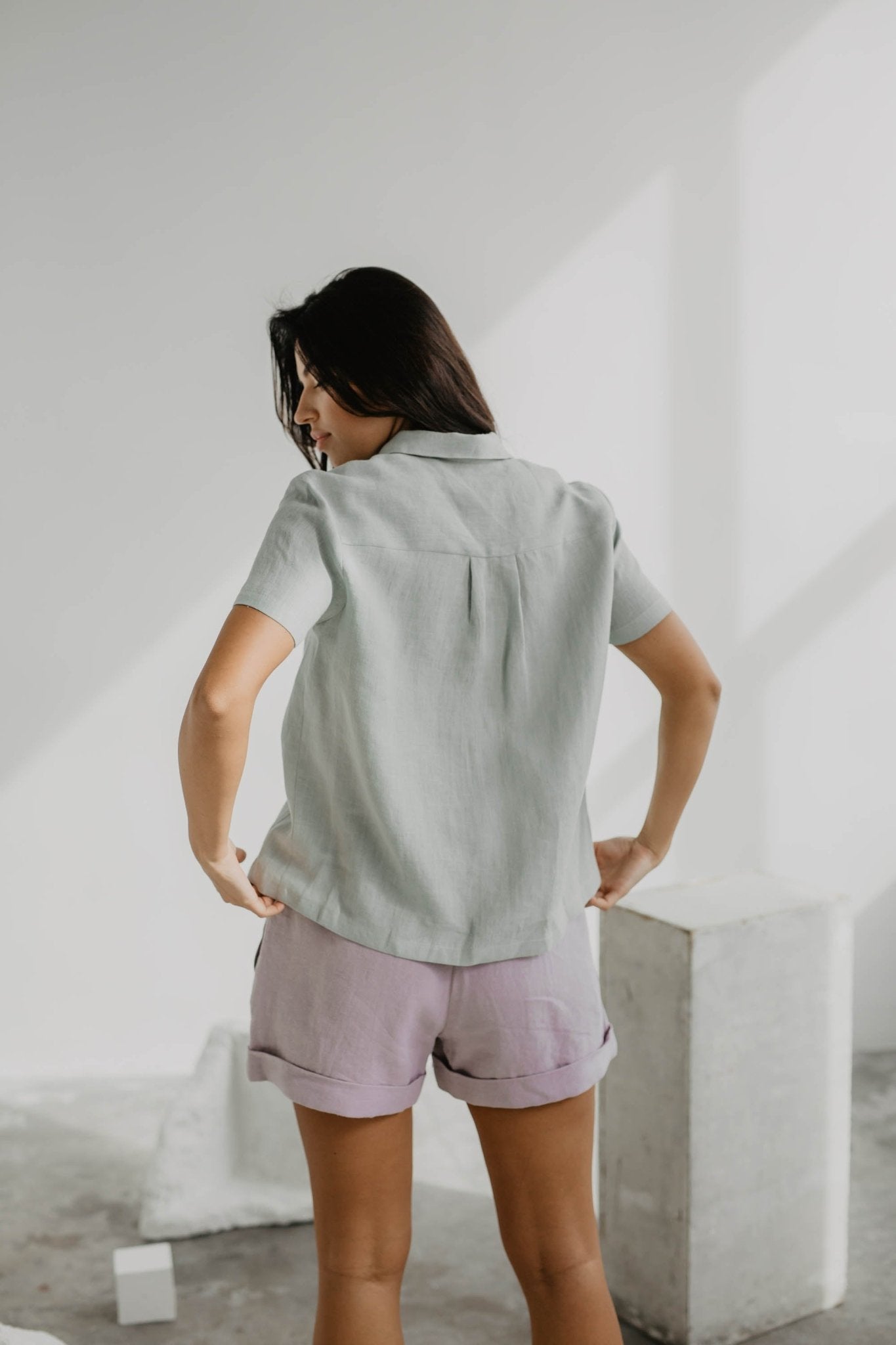 Linen summer shirt SCARLETT - Linanden