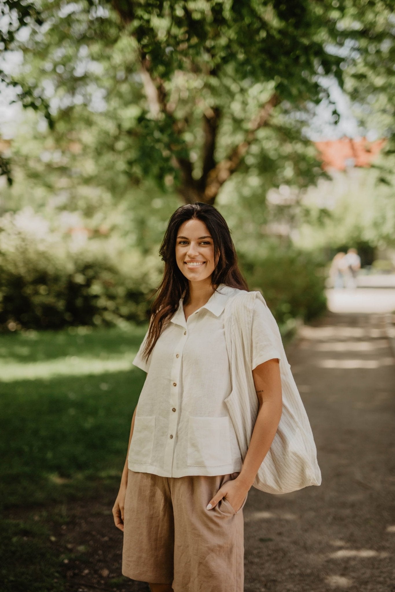 Linen summer shirt SCARLETT - Linanden