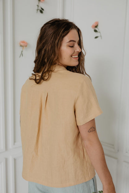 Linen summer shirt SCARLETT - Linanden