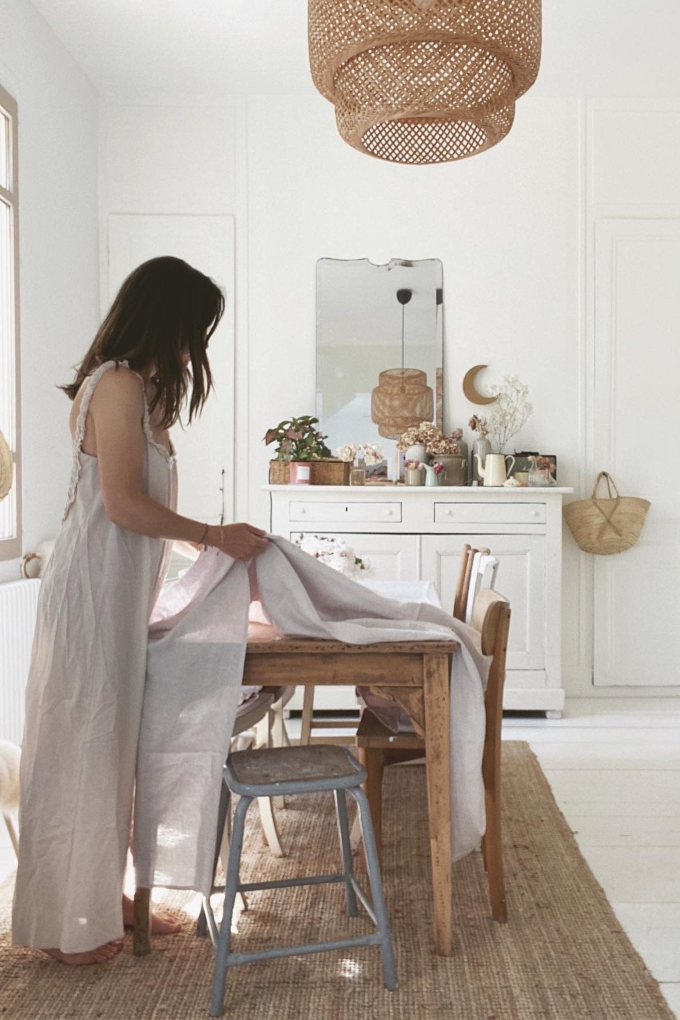 Linen tablecloth in Cream - Linanden