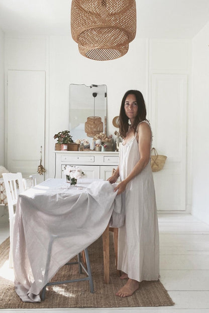 Linen tablecloth in Cream - Linanden