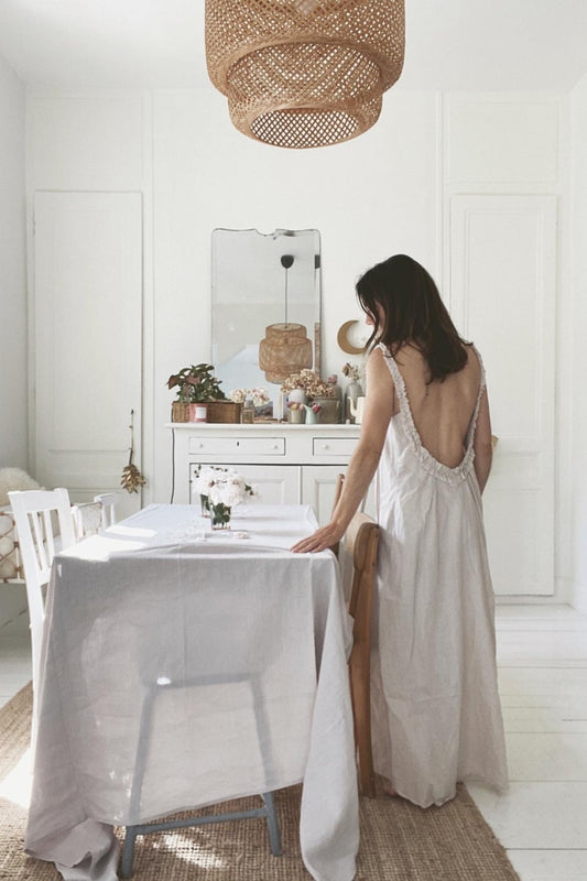 Linen tablecloth in Cream - Linanden